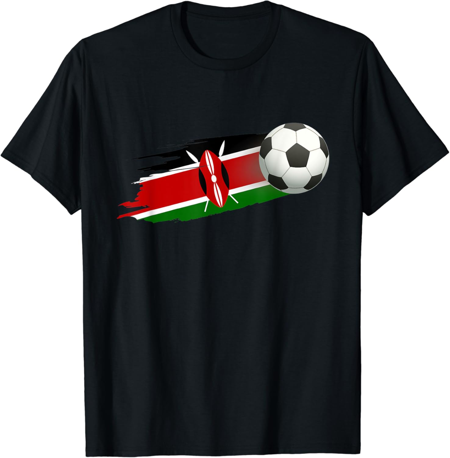 Kenya Soccer Ball Kenya Flag Jersey Kenyan Football Fan TShirt